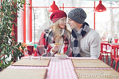 Young couple on a date Stock Photo