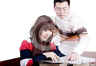 Young couple discussing Stock Photo