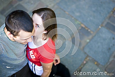 Young couple embracing Stock Photo