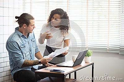 Young Couple having debt problems Stock Photo