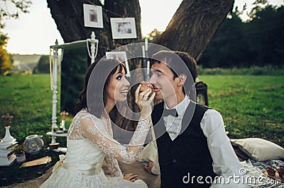 Shot of a happy young couple having romantic time and enjoying a Stock Photo