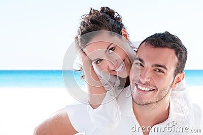 Young couple loving vacation Stock Photo