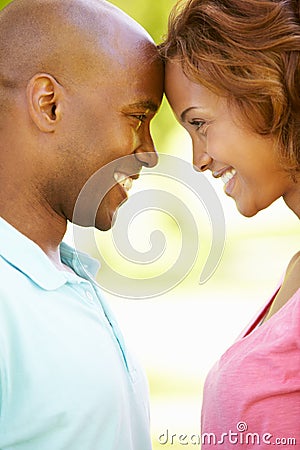 Young couple romantic portrait Stock Photo