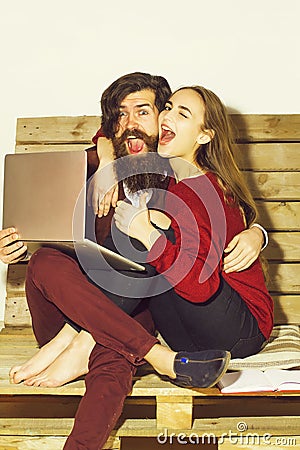 Young couple spend time together Stock Photo