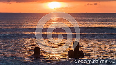 Tropical Sunset from Koh Rong Island, Cambodia Editorial Stock Photo