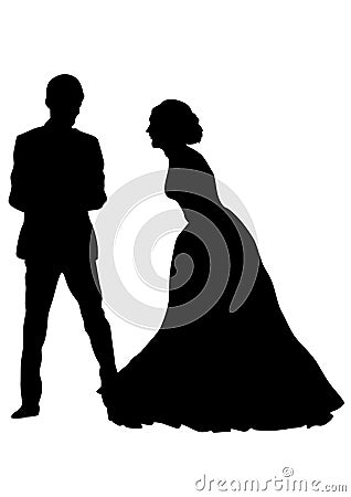 Wedding clothes one Vector Illustration