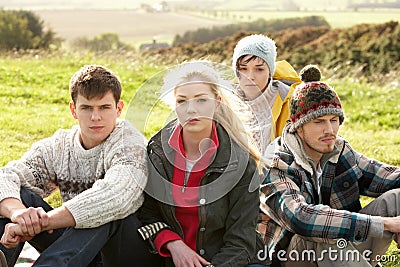 Young couples in the country Stock Photo