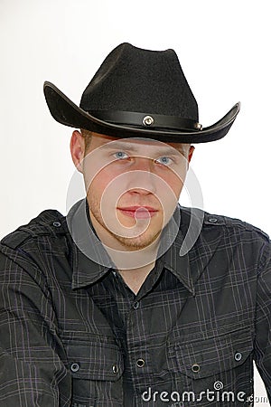 Young cowboy Stock Photo