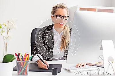 Young creative graphic designer Stock Photo