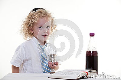 Young curly haired jewish caucasian Stock Photo