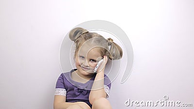 Young Cute Girl Talking on the Phone Stock Footage - Video of pretty,  portrait: 111859600