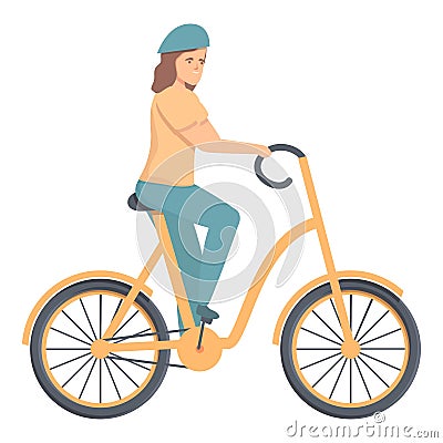 Young cycling athlete icon cartoon vector. Active character Stock Photo