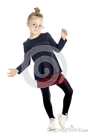 Young Dancing Fuddy-Duddy Stock Photo