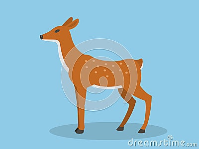 Young Deer Vector Illustration
