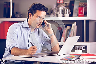 Young designer working at the office Stock Photo