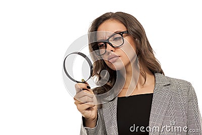 Young detective woman Stock Photo