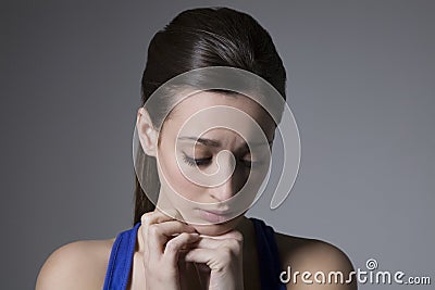 Young Disheartened Female Stock Photo