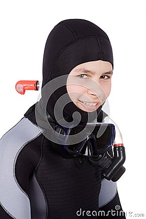 Young diver Stock Photo