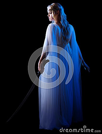 Young elven girl isolated Stock Photo