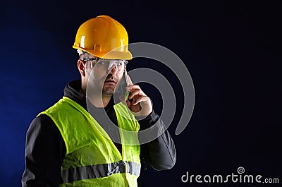 Young engineering with orange helmet Stock Photo