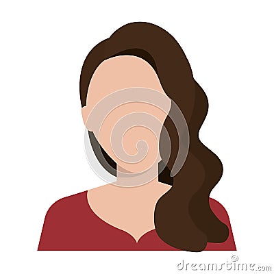 Young executive woman profile icon. Vector Illustration