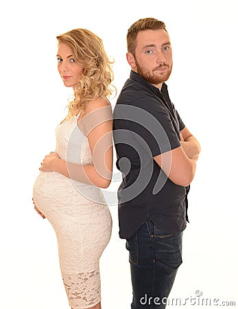 Young expecting couple Stock Photo