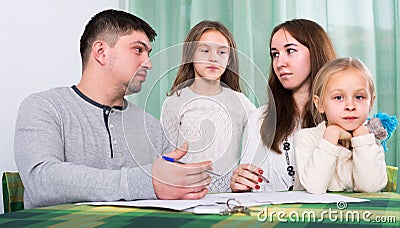Young family conflict at home Stock Photo