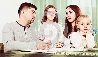 Young family conflict at home Stock Photo