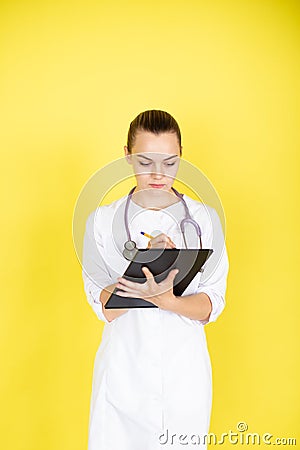 Young female blonde doctor Stock Photo