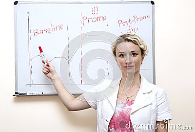 Young female corporate trainer Stock Photo