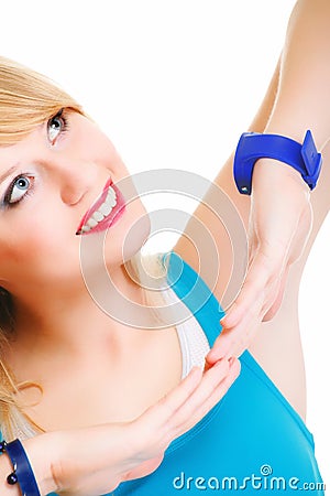 Young female in dancing pose Stock Photo