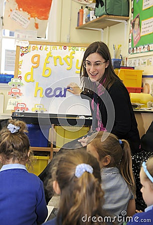 Primary school teacher Editorial Stock Photo