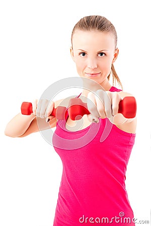 Young fit woman working out Stock Photo