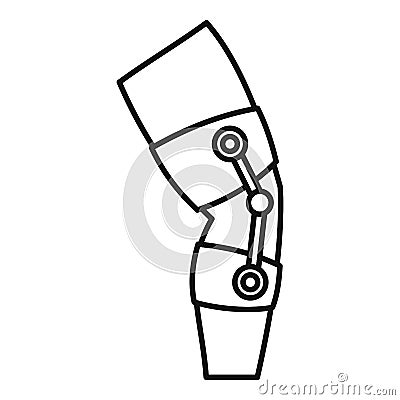 Young foot hurt icon outline vector. Bandage injury Vector Illustration