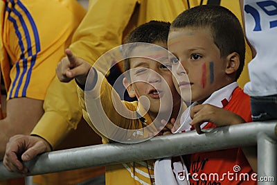 Young football fans Editorial Stock Photo