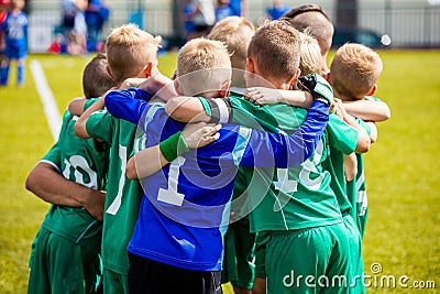 Young football soccer players in sportswear. Young sports soccer team Editorial Stock Photo