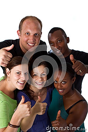Young fresh multiracial group Stock Photo