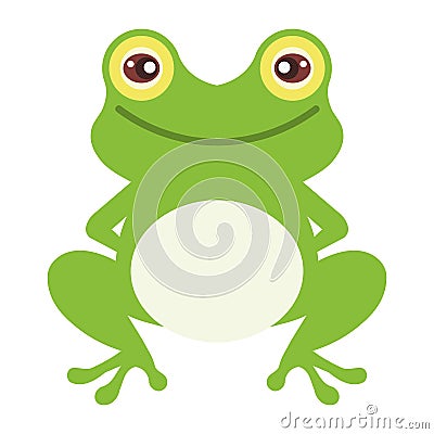 young frog cartoon Vector Illustration