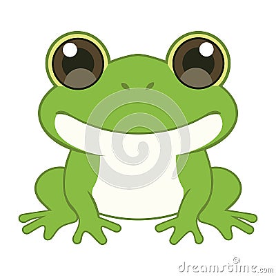 young frog comic animal Vector Illustration