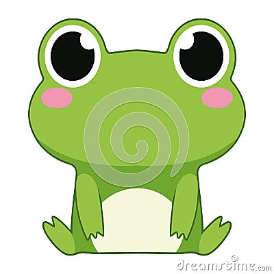 young frog cute Vector Illustration