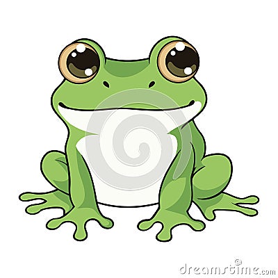 young frog nature Vector Illustration