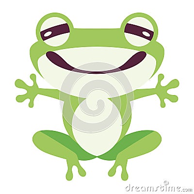 young frog pet Vector Illustration