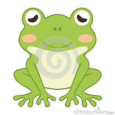 young frog sitting Vector Illustration