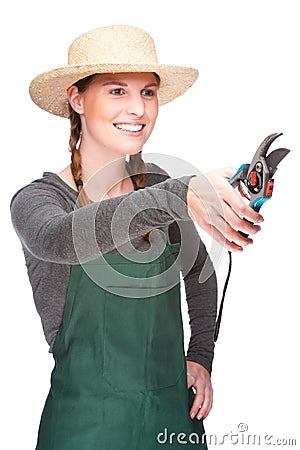 Young gardener Stock Photo