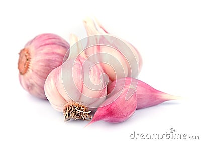 Young garlic Stock Photo