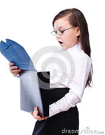 Young girl business Stock Photo