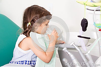 Young girl at dental clinic Stock Photo