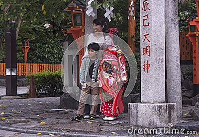 Young Girl dressed as Geisha Editorial Stock Photo