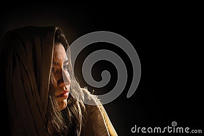 Young Girl with Headscarf Stock Photo