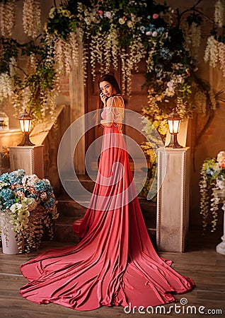 A young girl in a luxurious dress Stock Photo